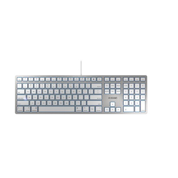 Kc 6000 Mac, White/Silver, Usb, Us Intl 104+6 Key Layout, Cherry Americas, Mfr#: JK-1610US-1